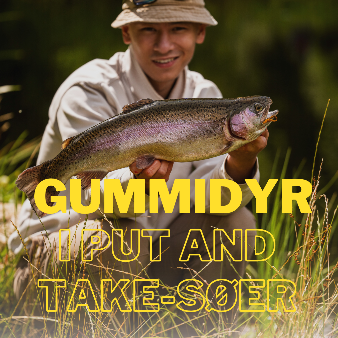 gummifiskeri med gummidyr i Put and take